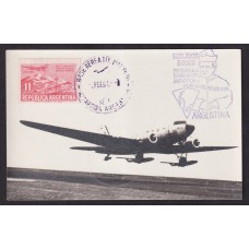 ANTARTIDA TARJETA MAXIMUM DE AVION MATASELLADA EN LA BASE MATIENZO